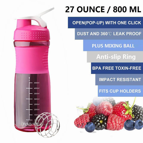 Sports Water Bottle with Shaker Ball